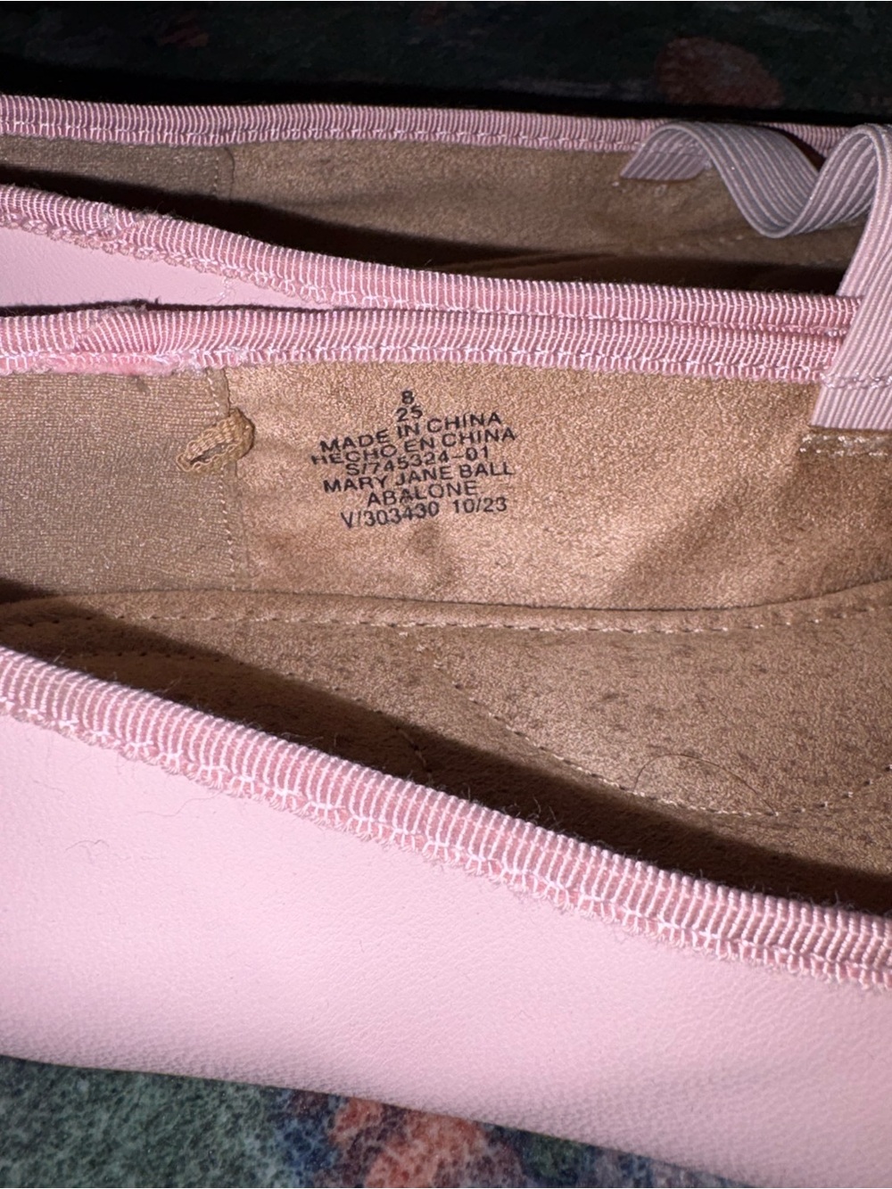 Old Navy Light Pink Mary Jane Ballet Flats with Elastic Strap - Picture 3 of 3